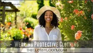 wearing protective clothing