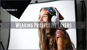 wearing protective layers wearing protective layers