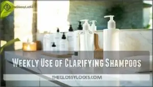 weekly use of clarifying shampoos