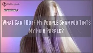 what can i do if my purple shampoo tints my hair purple