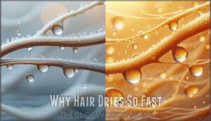 why hair dries so fast