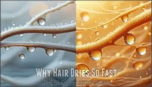 why hair dries so fast