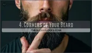4. corners of your beard 4. corners of your beard