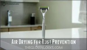 air drying for rust prevention
