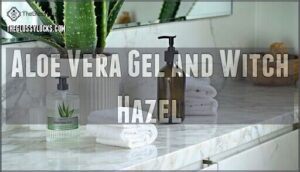 aloe vera gel and witch hazel