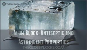 alum block: antiseptic and astringent properties