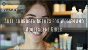 anti-androgen agents for women and adolescent girls