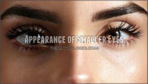 appearance of smaller eyes