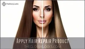 apply hair repair product