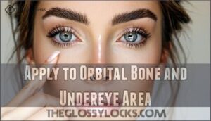 apply to orbital bone and undereye area