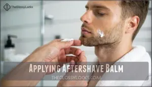 applying aftershave balm applying aftershave balm