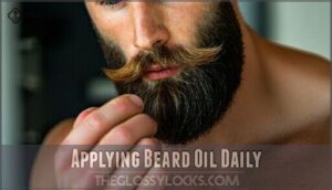 applying beard oil daily