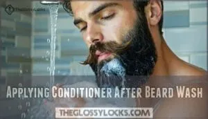 applying conditioner after beard wash