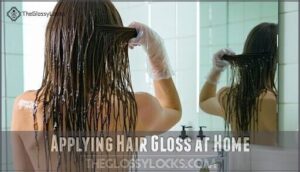 applying hair gloss at home