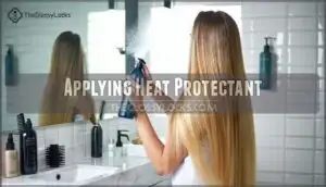 applying heat protectant