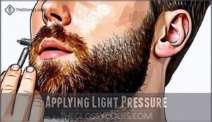 applying light pressure applying light pressure