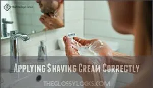 applying shaving cream correctly