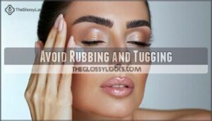 avoid rubbing and tugging