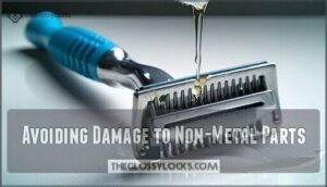 avoiding damage to non-metal parts