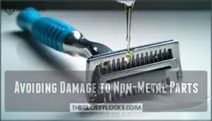 avoiding damage to non-metal parts