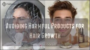 avoiding harmful products for hair growth
