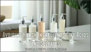 avoiding harsh ingredients like acids and sulfates