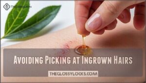 avoiding picking at ingrown hairs