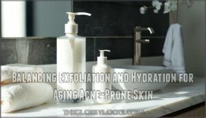 balancing exfoliation and hydration for aging acne-prone skin