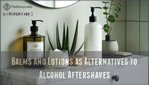balms and lotions as alternatives to alcohol aftershaves