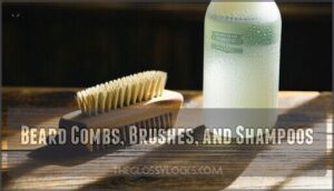 beard combs, brushes, and shampoos