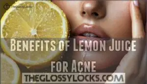 benefits of lemon juice for acne