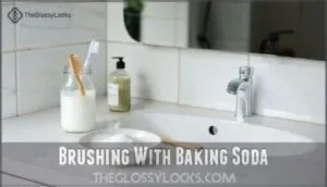 brushing with baking soda