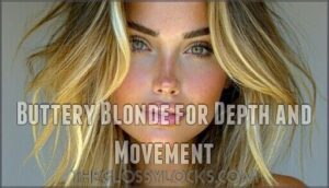 buttery blonde for depth and movement
