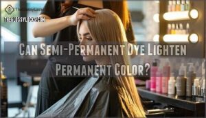 can semi-permanent dye lighten permanent color