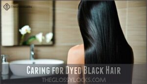 caring for dyed black hair