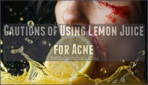 cautions of using lemon juice for acne