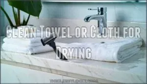 clean towel or cloth for drying clean towel or cloth for drying