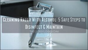 cleaning razor with alcohol