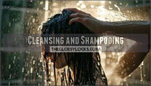 cleansing and shampooing