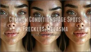 common conditions: age spots, freckles, melasma common conditions: age spots, freckles, melasma