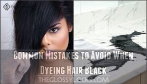 common mistakes to avoid when dyeing hair black