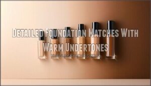 detailed foundation matches with warm undertones