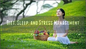 diet, sleep, and stress management