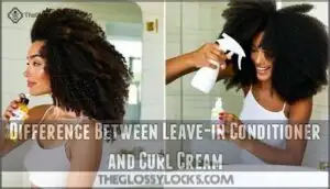 difference between leave-in conditioner and curl cream