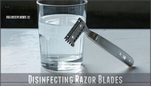 disinfecting razor blades