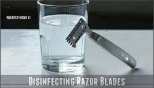 disinfecting razor blades