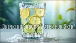 drinking enough water for skin hydration