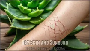 dry skin and sunburn