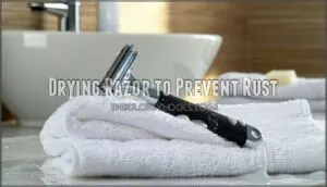 drying razor to prevent rust