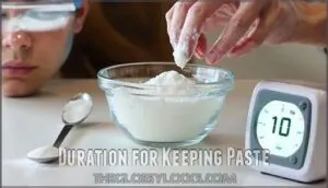 duration for keeping paste